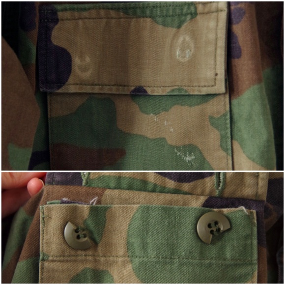 1990 Edgar Industries, Inc Combat Coat Woodland Camouflage Size Medium Regular - Picture 3 of 9